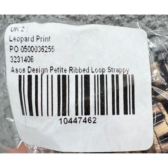 ASOS Swimsuit Womens 00 P Tan Black Leopard One Piece Ribbed Mob Wife Strappy - Picture 11 of 11